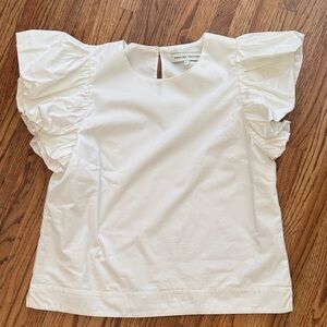 English Factory White Bubble Sleeve Top